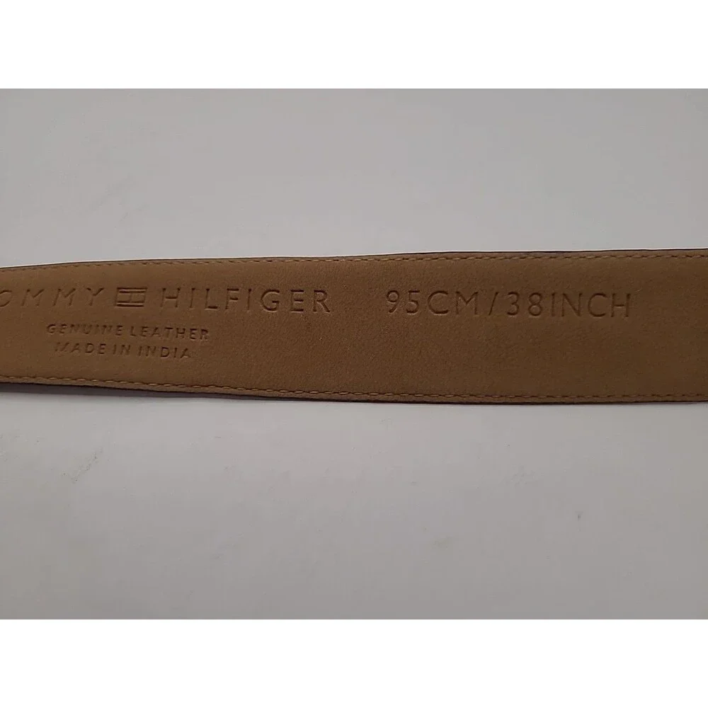Tommy Hilfiger Mens Genuine Leather Belt Classic Casual Everyday Belt Sz 38